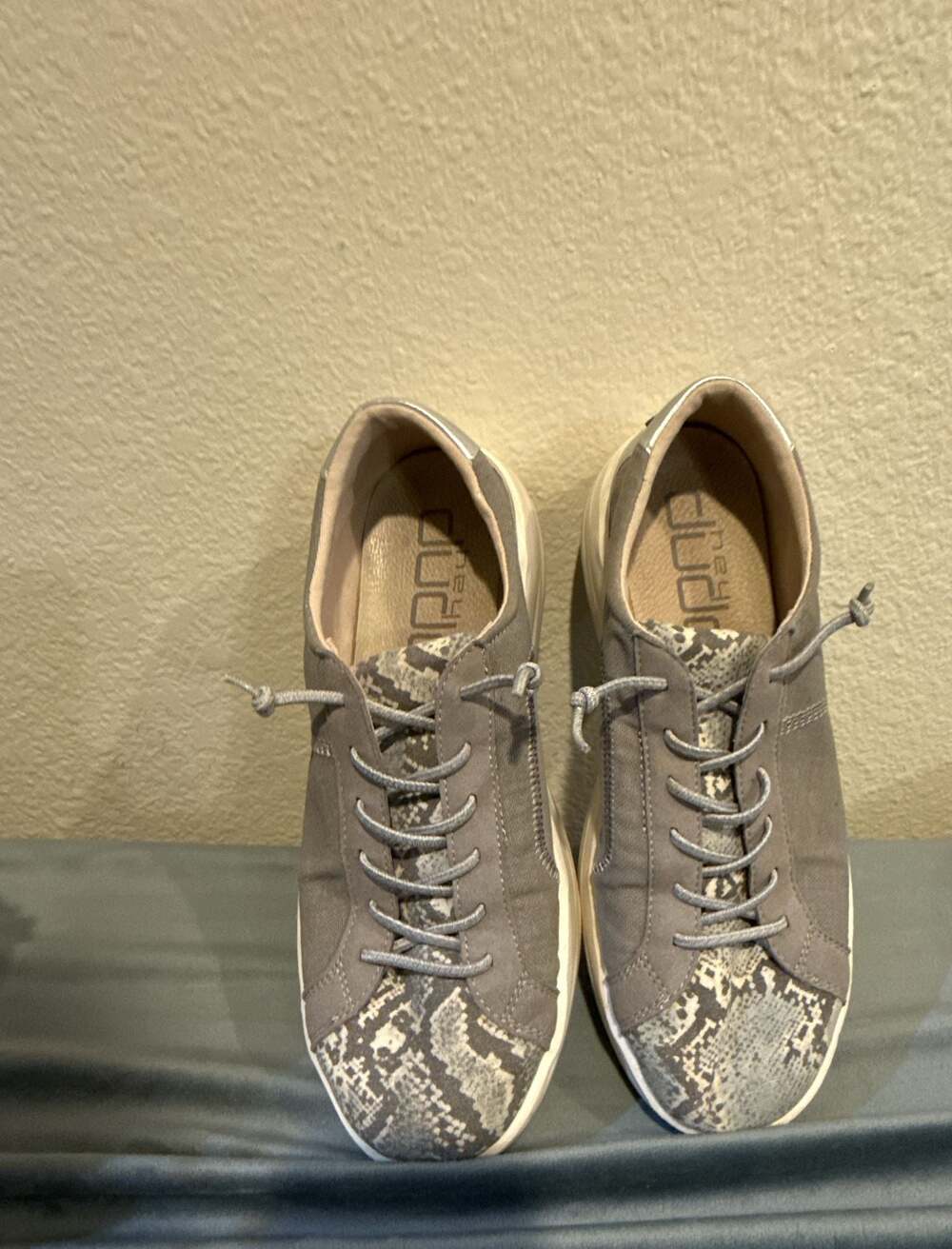 Hey Dude Karina Silver Python Slip-On Sneakers. Fun Look With Jeans or Shorts